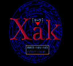 Xak I & II Title Screen